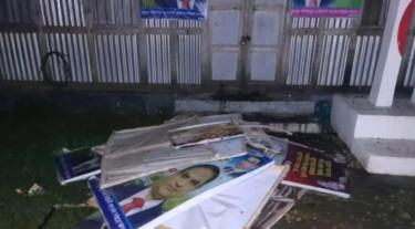 শরীয়তপুরে বিএনপির কার্যালয় ভাঙচুর-অগ্নিসংযোগের অভিযোগ