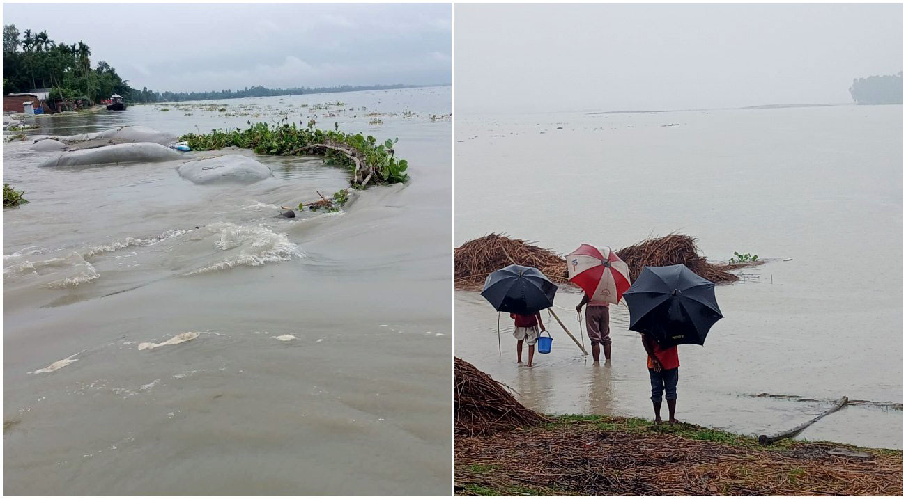 উজানের ঢলে কুড়িগ্রামে বন্যা পরিস্থিতির অবনতি