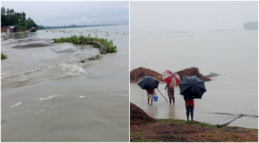 উজানের ঢলে কুড়িগ্রামে বন্যা পরিস্থিতির অবনতি