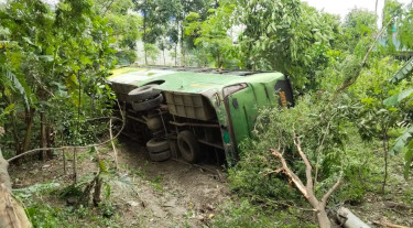 গোপালগঞ্জে বাস খাদে, আহত ২৫