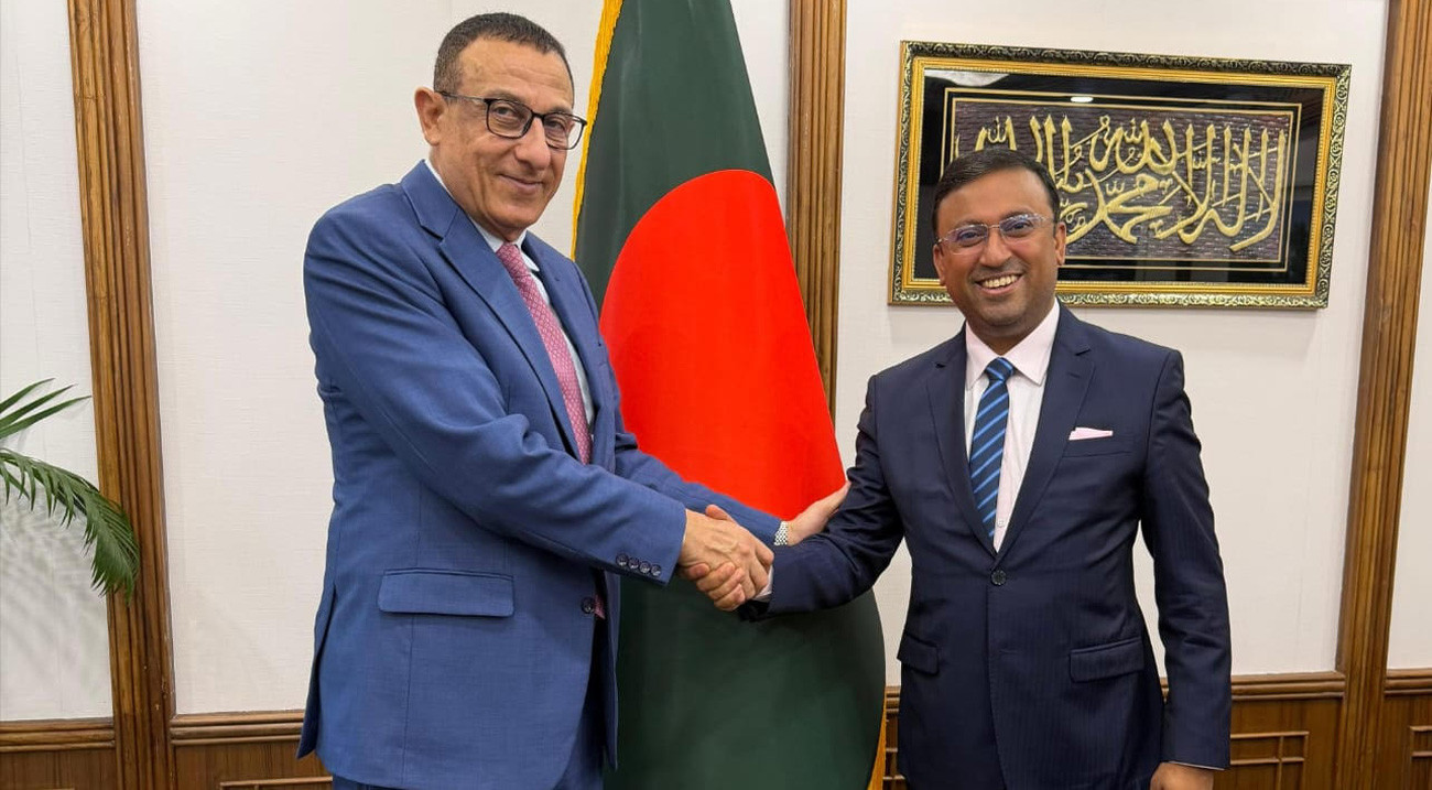 প্রধানমন্ত্রীর পররাষ্ট্র উপদেষ্টার সঙ্গে ফিলিস্তিনের রাষ্ট্রদূতের বৈঠক