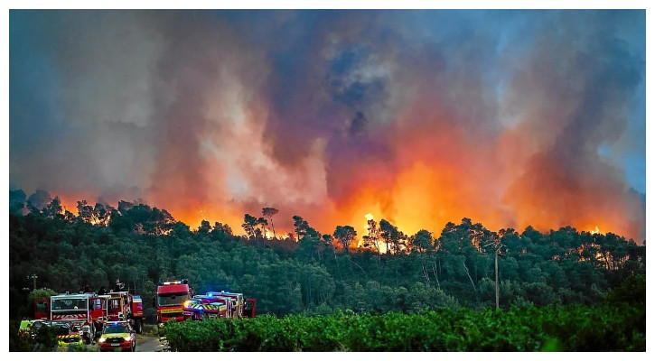 দাবানলে পুড়ছে ফ্রান্স