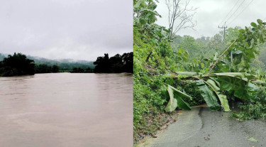 টানা বৃষ্টিতে বাড়ছে নদীর পানি, বন্যা-পাহাড়ধসের শঙ্কা