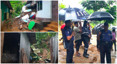 বান্দরবানে পাহাড়ধস, ঝুঁকিপূর্ণদের সরিয়ে নিতে প্রশাসনের অভিযান