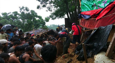 রোহিঙ্গা ক্যাম্পে পাহাড়ধসে নিহত বেড়ে ৮, শিশুই ৭ জন