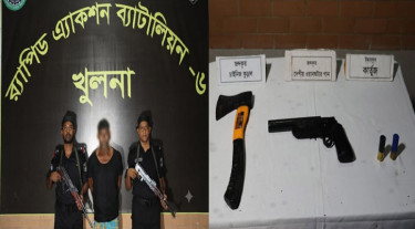 খুলনার দুর্ধর্ষ ডাকাত ‘খবির বাহিনীর’ প্রধান অস্ত্র ও গুলিসহ গ্রেপ্তার