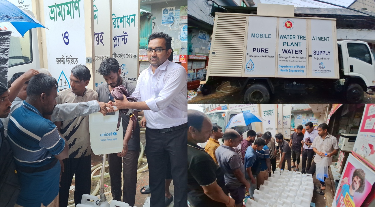 বান্দরবানে বিনামূল্যে বিশুদ্ধ পানি দিচ্ছে জনস্বাস্থ্য প্রকৌশল অধিদপ্তর