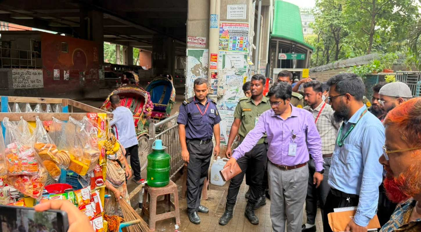 মেট্রোরেলের ৪ স্টেশনে উচ্ছেদ অভিযান
