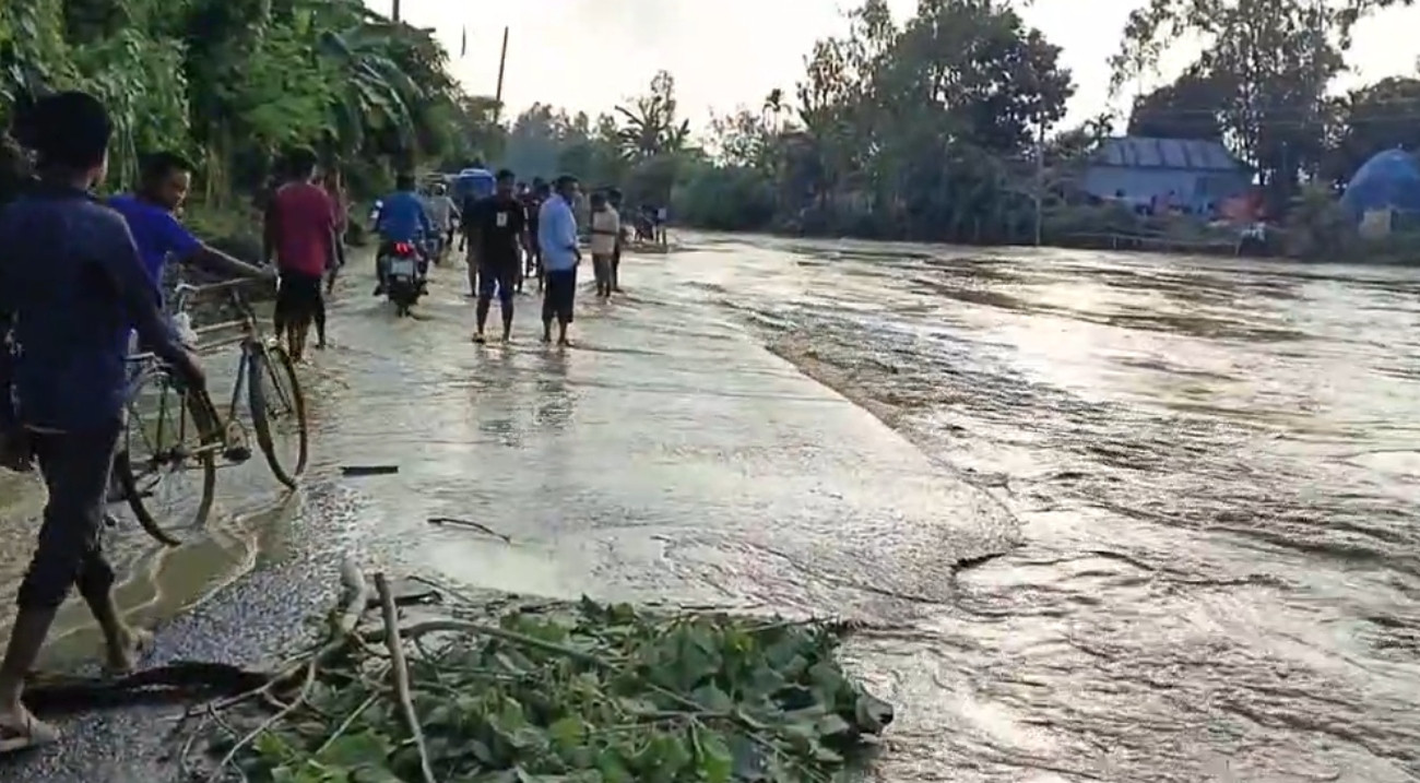 পাহাড়ি ঢলের পানিতে শেরপুরে চার ইউনিয়নের নিম্নাঞ্চল প্লাবিত
