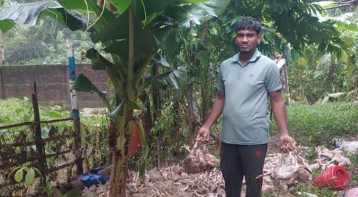 রাজস্থলীতে বৃষ্টির পানিতে ভেসে গেছে তরুণের স্বপ্ন