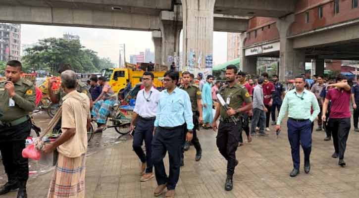 মেট্রোরেলের উত্তরা উত্তর স্টেশনে উচ্ছেদ অভিযান