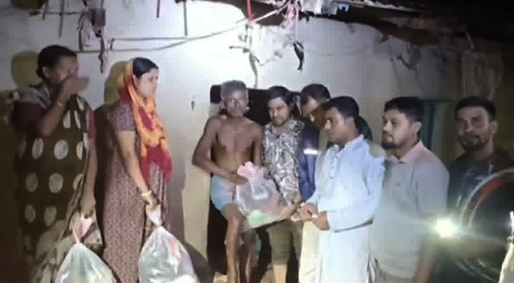 বাংলানিউজের সংবাদ: চার অসহায় পরিবারের পাশে যুবদল, ত্রাণ পেলেন শেলিও