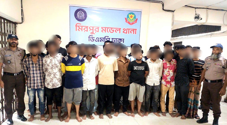মিরপুরে অভিযানে বিভিন্ন অপরাধে গ্রেপ্তার ৩০