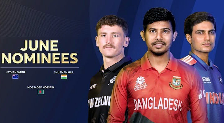 আইসিসির মাসসেরা ক্রিকেটারের সংক্ষিপ্ত তালিকায় মোসাদ্দেক