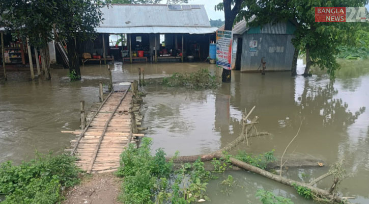 অখাউড়ায় পাহাড়ি ঢলে আংশিক নিম্নাঞ্চল প্লাবিত, বন্যার শঙ্কা