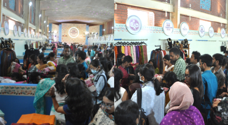 তারা উদ্যোক্তা মেলায় ক্রেতাদের ভিড়/ছবি: শাকিল আহমেদ