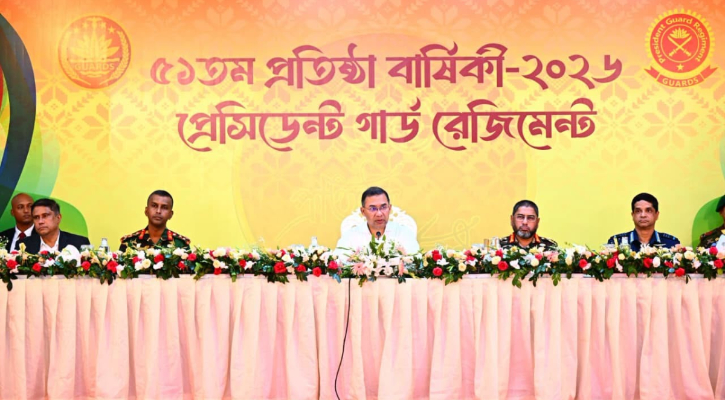অনুষ্ঠানে বক্তব্য রাখছেন প্রধানমন্ত্রী তারেক রহমান/ছবি: পিএমও